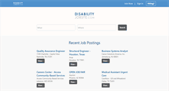 Desktop Screenshot of disabilityjobsite.com