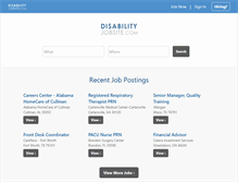 Tablet Screenshot of disabilityjobsite.com